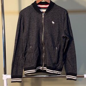 Y2K Abercrombie & Fitch Black Bomber Zip Up
